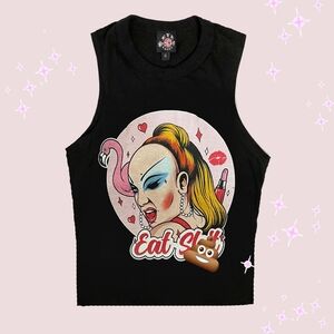 Divine Pink Flamingos womens tank by Vera's Eye Candy medium John Waters Punk
